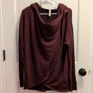 Athleta Deep Burgundy Cowl Neck Sweater